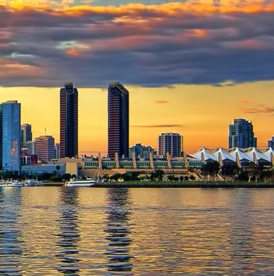 San Diego Skyline Canvas Wall Art - Canvas Wall Art - HolyCowCanvas