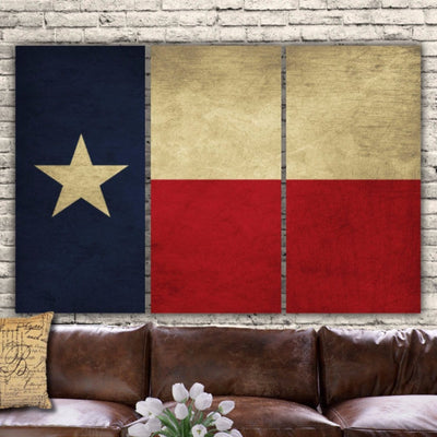 Texas State Flag Canvas Wall Art - Canvas Wall Art - HolyCowCanvas