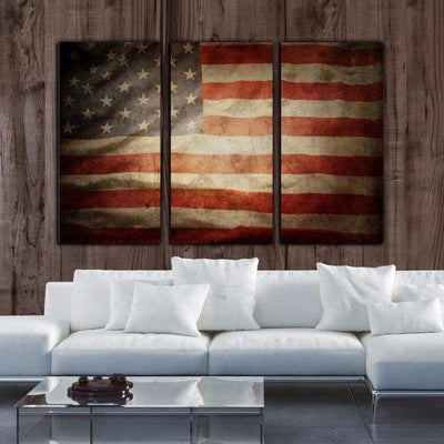 American Flag Wall Art - Canvas Wall Art - HolyCowCanvas