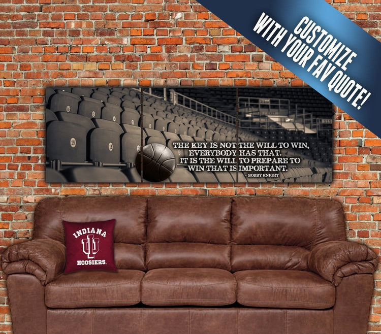 Vintage Basketball Fieldhouse on Canvas - Canvas Wall Art - HolyCowCanvas