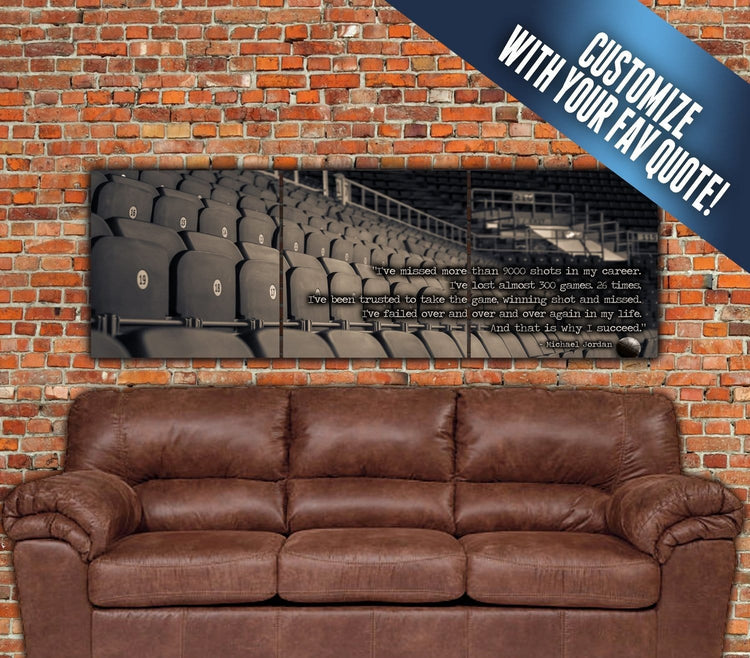 Vintage Basketball Fieldhouse on Canvas - Canvas Wall Art - HolyCowCanvas