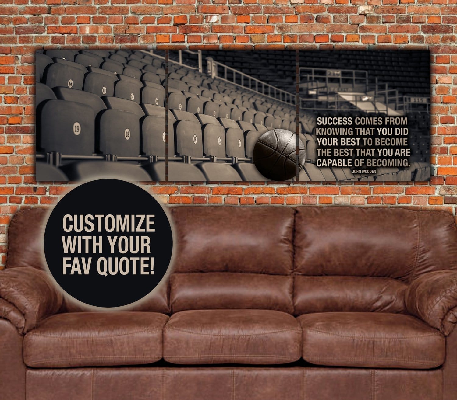 Vintage Basketball Fieldhouse on Canvas - Canvas Wall Art - HolyCowCanvas